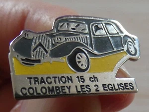 SELTENE PINS AUTO CITROEN TRACTION 15 MILITÄR COLOMBEY DIE 2 KIRCHEN - Bild 1 von 4