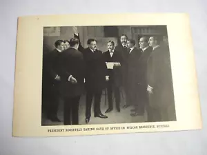 1901 2-seitige illustrierte Seite Teddy Roosevelt schwört, Czolgosz schuldig - Bild 1 von 2