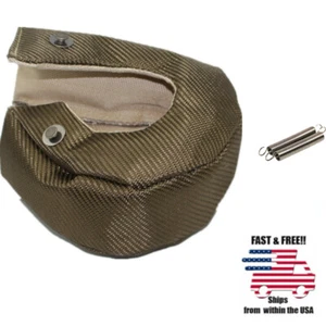T6 Hx52/Gt40 T78 T88 Turbo Turbocharger Titanium Heat Shield Blanket Cover Wrap - Picture 1 of 5