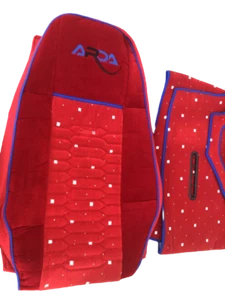 MERCEDES BENZ MP3 TRUCK SEAT COVERS - VELOUR RED - Picture 1 of 4