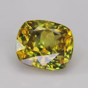 3.06 carats fine green natural madagascar sphene cushion 20120539 - Picture 1 of 5