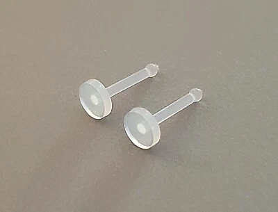 Conjunto de 2 peças - Escolha o calibre 18G ou 20G - Parafuso prisioneiro de nariz BioPlast transparente - Retentor de septo - Imagem 1 de 2