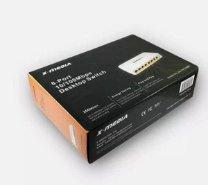 XM-SW1008D 8-Port 10/100Mbps Fast Ethernet Unmanaged Desktop Switch Plug & Play - Photo 1/3