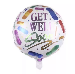 Get Well Soon Balloon 18” Round Foil Balloon Get Well Gift - Picture 1 of 1