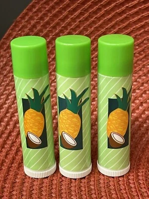 Lote de 3 Bálsamo Labial Barra Jugo Avon De Colección - Sabor Coco Piña - Nuevo de Lote Antiguo Foto 1 de 3