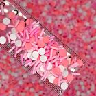 Pink and White Dot Polymer Clay Sprinkle Mix (NOT EDIBLE) D6-34