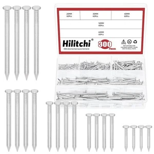 301PCS 5 Sizes Brick Steel Nails Assortment Kit 0.78" 1.2" 1.58" 2" 2.36" Gal... - Picture 1 of 7