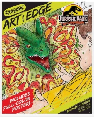 Crayola Art with Edge Jurassic Park 30th Anniversary NEW 28 Pages + 1 Poster - Image 1 of 2
