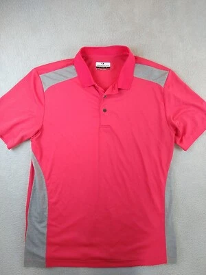 Grand Slam Golf Polo Men's Large Coral Pink Gray Short Sleeve - Image 1 of 4