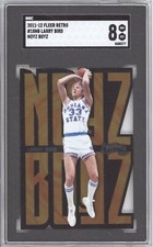 LARRY BIRD SGC 8 2011-12 FLEER RETRO #18NB NOYZ BOYZ DIE CUT INSERT HOF 0277