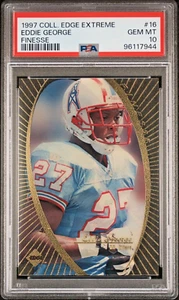 EDDIE GEORGE Oilers 1997 Collector's Edge Extreme Finesse #16 PSA 10 Gem Pop 2 - Picture 1 of 2