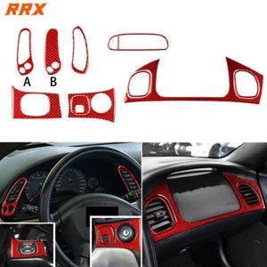Dashboard Dash Trim Set Carbon Fiber Trim For Corvette C5 1998-2004 - Picture 1 of 10