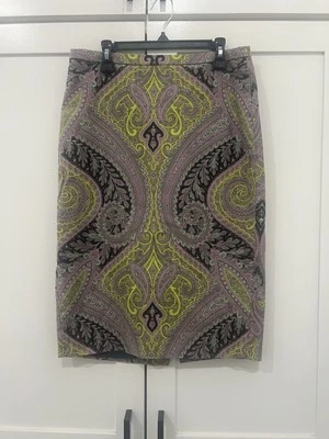 Falda lápiz J.Crew Sovereign cachemira | verde/púrpura | talla 2 Foto 1 de 4