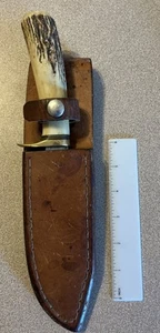 Ted Dowell TMD Stag Early 1970s Fixed Blade Knife - Picture 1 of 8