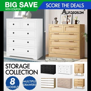 ALFORDSON Chest of Drawers Hamptons Storage Cabinet Dresser Tallboy Buffet - Picture 1 of 154