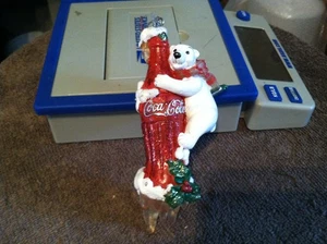 2004 Coca Cola Polar Bear Christmas Ornament 5" Tall - Picture 1 of 7