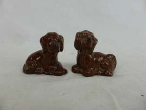 Wade of England Red Setter Welpen Duo Whimsies Porzellan Miniaturen 45mm x 40mm - Bild 1 von 7