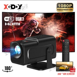 Native 1080P mini Projector 4K HD Android 12000LMS Dual Wifi6 BT5.0 Home Cinema - Picture 1 of 13