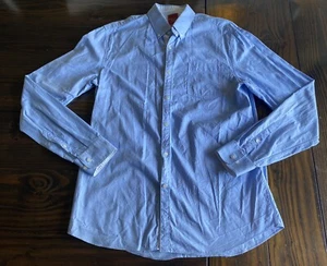 Original Penguin Long Sleeve Button Down Dress Shirt Light Blue 16 36/37 Slim  - Picture 1 of 7