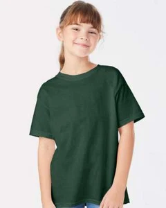 Hanes Youth ComfortSoft T-Shirt Kids Short Sleeve Plain Basic Crew Tee - 5480 - Picture 1 of 20