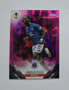 2023-24 Topps cromo UCC Abdallah Sima refractor de lava rosa - Imagen 1 de 2
