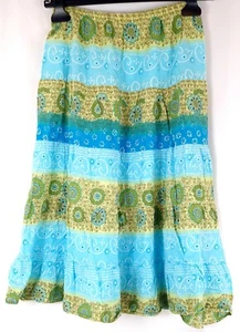 CFL Rock Kinder Rock Skirt Sommer Basic Blumen Lang Gr. 140 Blau - Bild 1 von 3