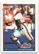 1991 TOPPS MACKEY SASSER NEW YORK METS #382