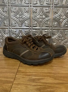 Skechers Relaxed Fit Levoy Sneaker Mens 8 Brown Leather SN64224 - Picture 1 of 9