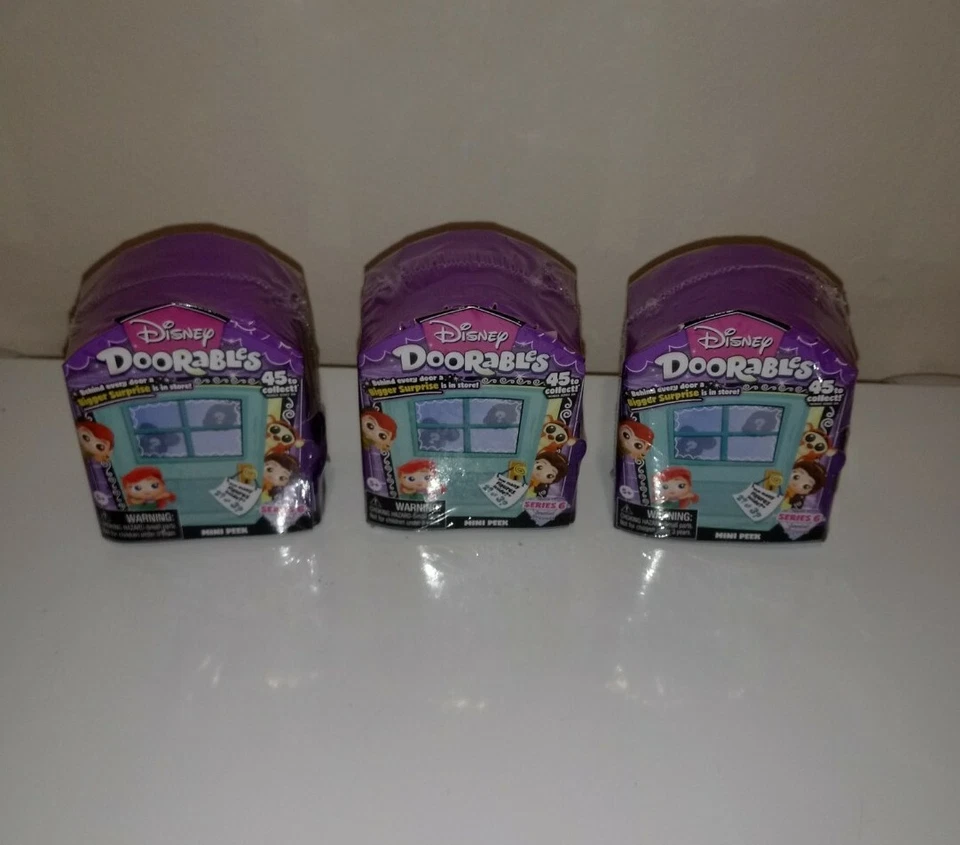 Disney Doorables Mini Peek Boxes Surprise Figures Series 6 Lot of 3 Kids Toy New - Image 1 of 1
