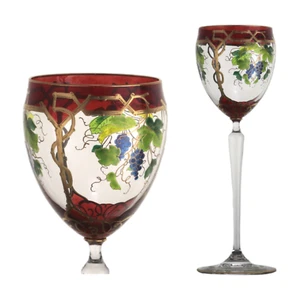 MEYR's NEFFE - Copa de vino Art Nouveau / Art Nouveau esmalte Jugendstil Hock - 19 cm - Imagen 1 de 6