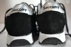 Saucony Jazz Mens black silver sneakers size 8 - Picture 1 of 12
