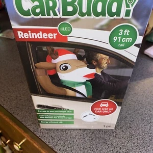 Inflables Soplados por Aire Navidad Coche Reno Amigo, Decoraciones de Navidad - Imagen 1 de 4