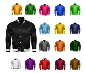 Chaqueta bomber satinada premium para hombre disponible en varios colores - Imagen 1 de 18