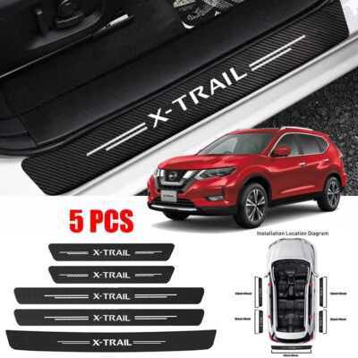 5X For Nissan X-TRAIL Door Plate Sill Scuff Anti Scratch Decal Sticker Protector - image 1 of 4