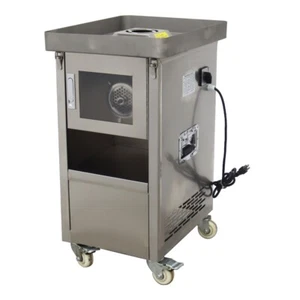 110V Stainless Steel Meat Grinder 8mm Plate with Trays & Wheels 400kg/h - Picture 1 of 24
