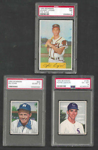 100 Runs Johnny Logan 80 1954 Bowman Baseball Card - Graded PSA 7 -ONE CARD ONLY