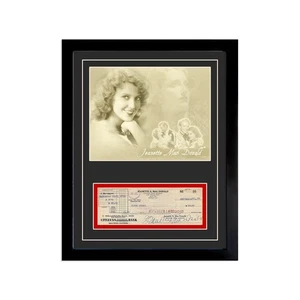Jeanette MacDonald Signed Cancelled Check Framed Display - Picture 1 of 5