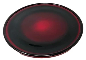 12.5" Arcorac Cocoon Ruby Red Glass Serving Plate Platter Footed Round Cake Tray - Picture 1 of 10