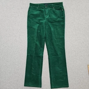 Pantalones de pana Talbots Heritage talla 10 verde tiro medio pierna recta - Imagen 1 de 10