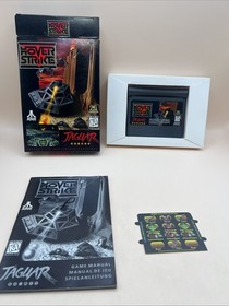 Atari Jaguar Hover Strike 1995 Game Cartridge Complete In Box Manual + Overlay