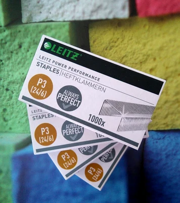 4 x Leitz P3 (24/6) Heftklammern-Tackerklammern Always Perfect 5501 5521 5560