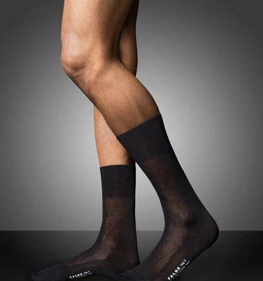 Falke Nº 9 Fil D’Ecosse Calcetines Azul Talla US 11-12 EU 45-46 Nuevo Con Etiquetas Foto 1 de 4