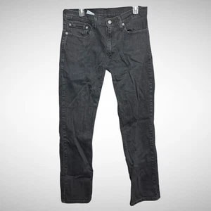 Levis 514 Jeans Mens 34 X 30 Solid Black Denim tapered Straight Pants  - Picture 1 of 9