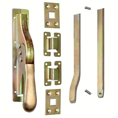 KEYMET 1 juego de pestillos de puerta cierre de puerta pestillos de puerta barras 2340 mm amarillo verz.