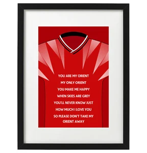 Leyton Orient fans song / retro shirt art print / poster - Picture 1 of 2
