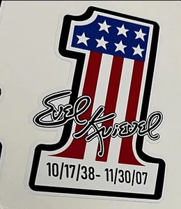 Evel Knievel Signature Car Sticker Decal - Stunt Legend Car Truck SUV 6” - Picture 1 of 1