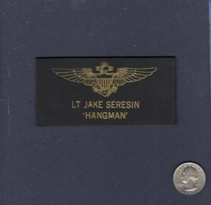 Jake HANGMAN Seresin TOP GUN Maverick Film Namensschild Navy Squadron Patch - Bild 1 von 1