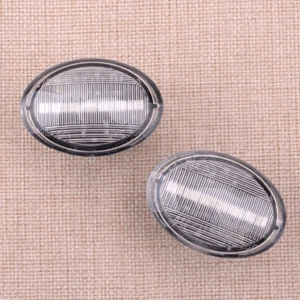 Pair Clear Lens LED Side Marker Light Fit for 2007-19 Fiat 500 500e 500c Abarth - Picture 1 of 4