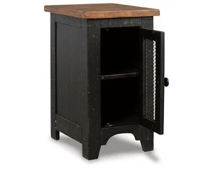 Signature Design by Ashley Casual Valebeck Chairside End Table  Black/Brown - Picture 1 of 8