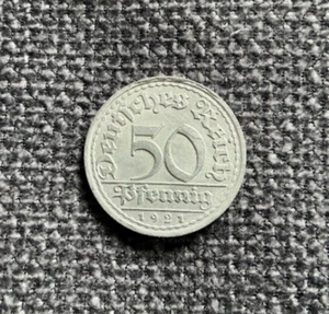 50 Pfennig 1921 Weimarer Republik Deutsches Reich “ A “ | KM# 27 (A) - Bild 1 von 2